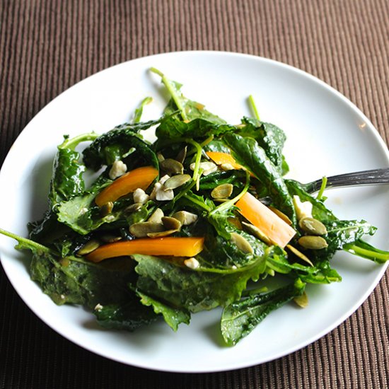 Baby Kale Salad & Maple Vinaigrette