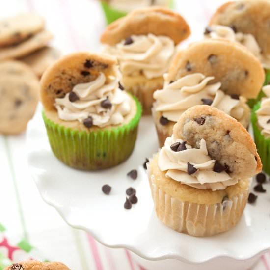 Chocolate Chip Cookie Dough Cupcake