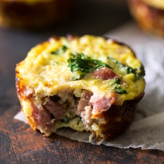 Paleo Ham and Kale Egg Muffins