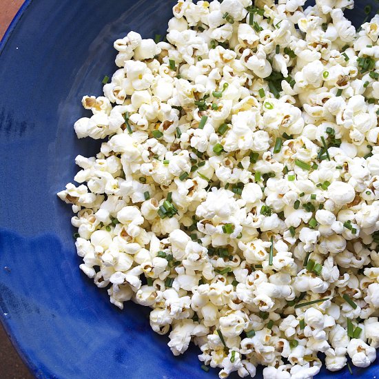 Lemon and Chive Popcorn