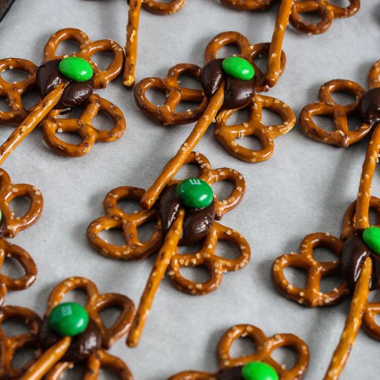 Pretzel Shamrocks