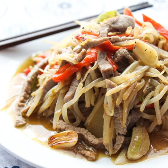 Tasty Beef and Bean Sprouts