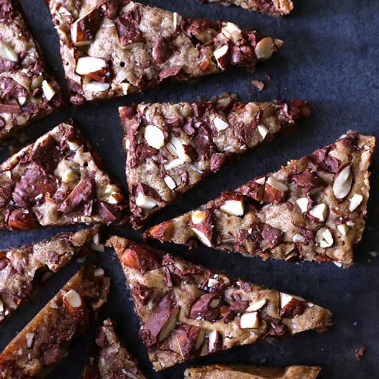 Chocolate Spiced Almond Blondies