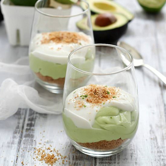 No-Bake Avocado Lime Parfaits