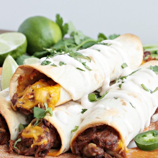 Slow Cooker Beef Taquitos