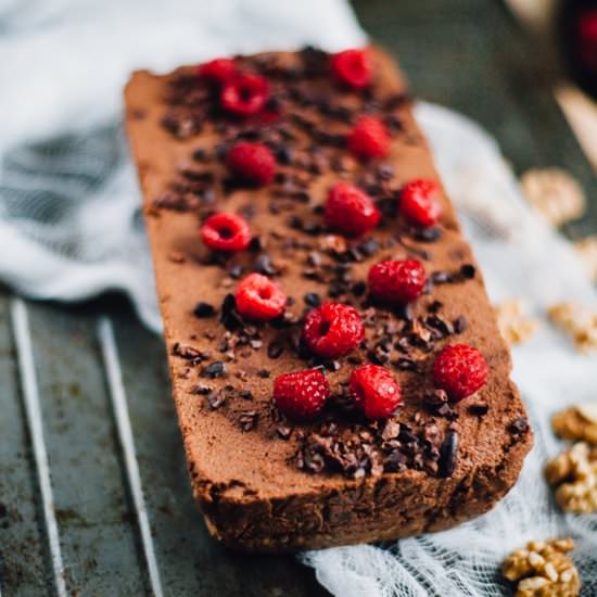 Raw Chocolate Walnut Mousse Cake