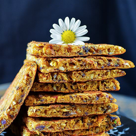 Red Cabbage Cauliflower Pancake