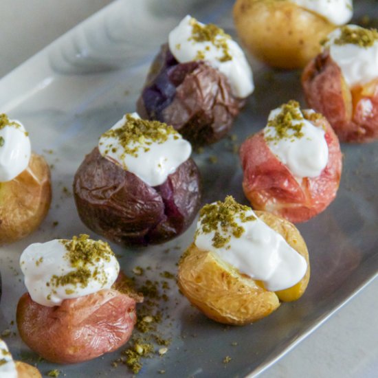 Mini Potatoes with Labneh + Za’atar