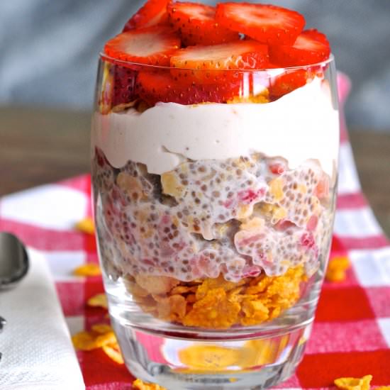 Strawberry Shortcake Chia Seed Pudding