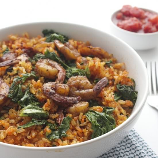 Spicy Spanish Rice with Shrimp