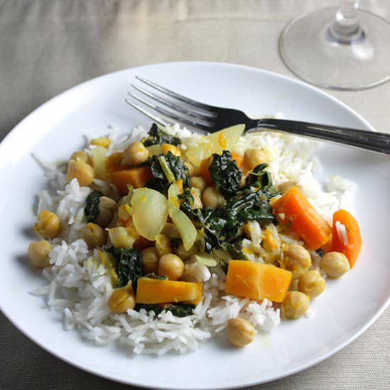 Kale and Butternut Curry