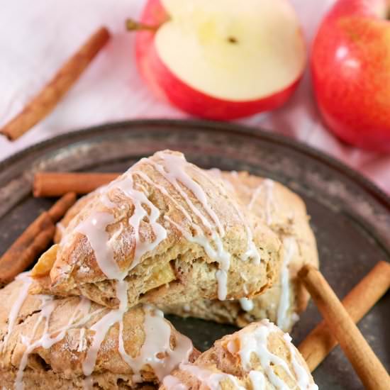 Glazed Apple Cinnamon Scones