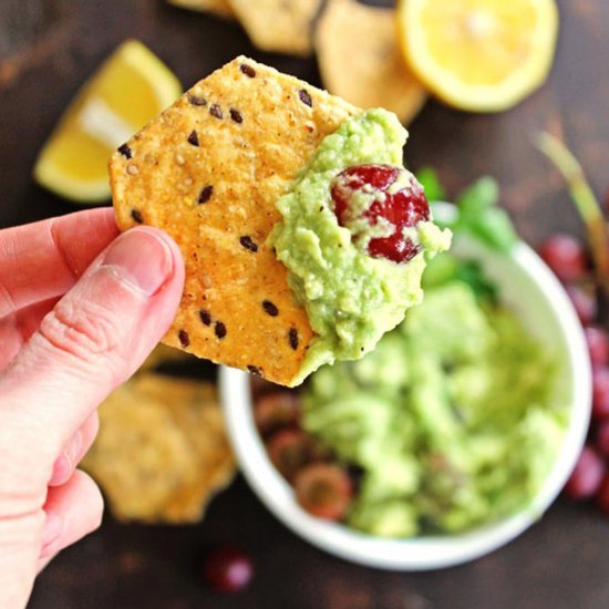 Feta and Grape Guacamole