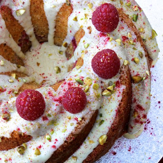 Orange & Raspberry Swirl Bundt GF