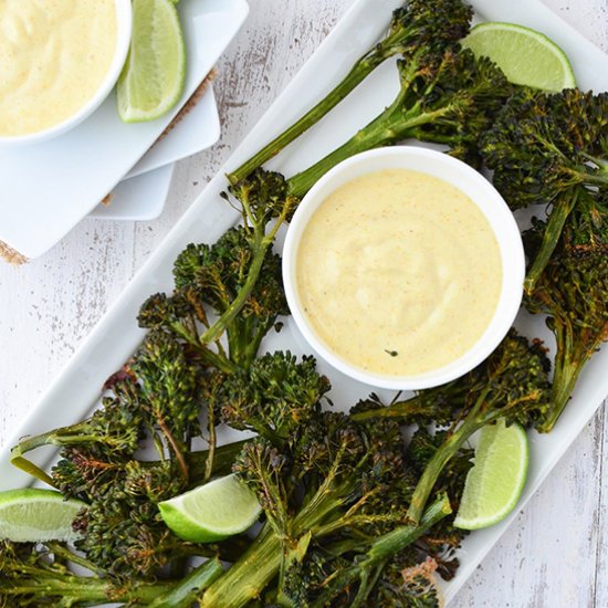 Roasted Broccoli and Lime Curry Dip