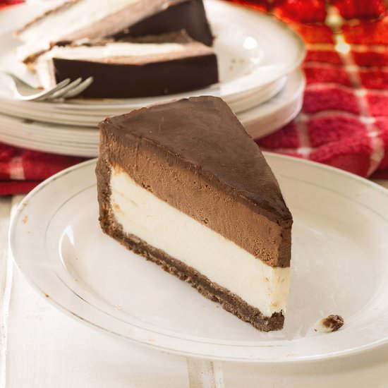 Cheesecake with Chocolate Mousse