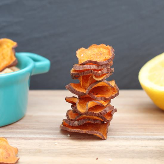 Oven-Baked Sweet Potato Crisps