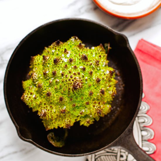 Romanesco with Za’atar Yogurt Sauce