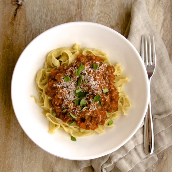 A Lighter Pasta Bolognese