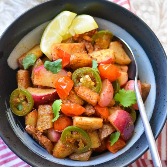 Warm Radish Potato Bowl