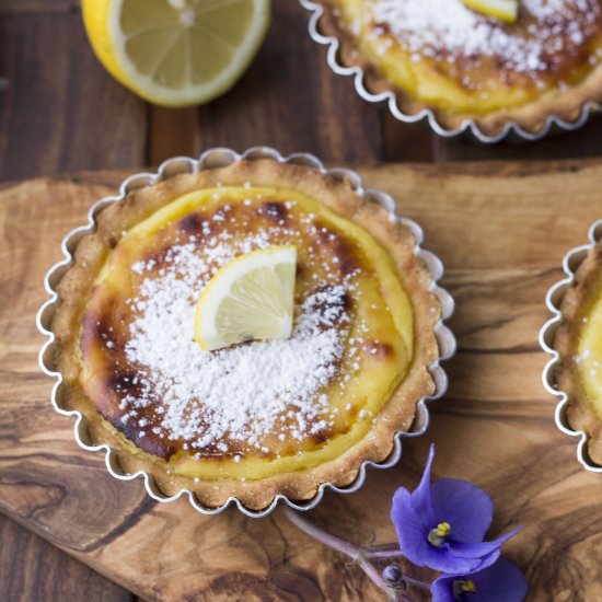 Kamut rice tarte with lemon custard