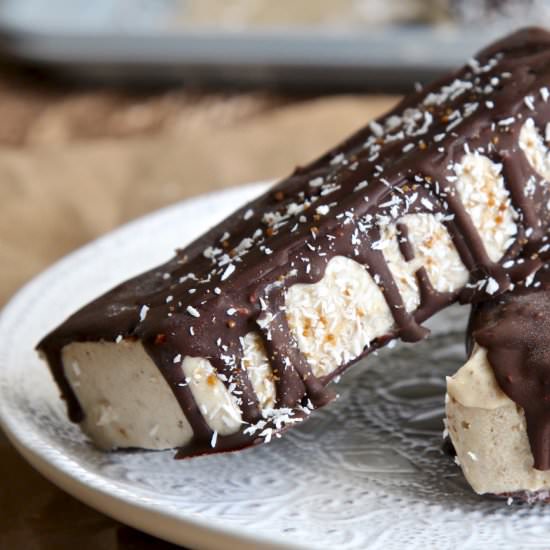 Coconut Caramel Klondike Bars