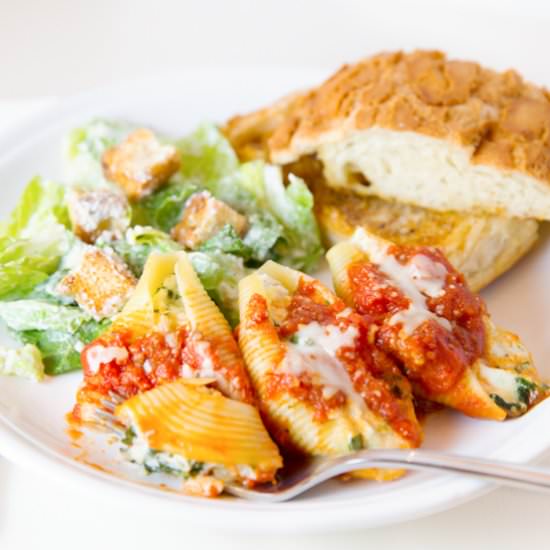 Ricotta and Spinach Stuffed Shells