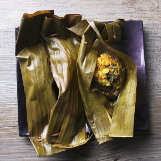 Spiced Chicken in Banana Leaf