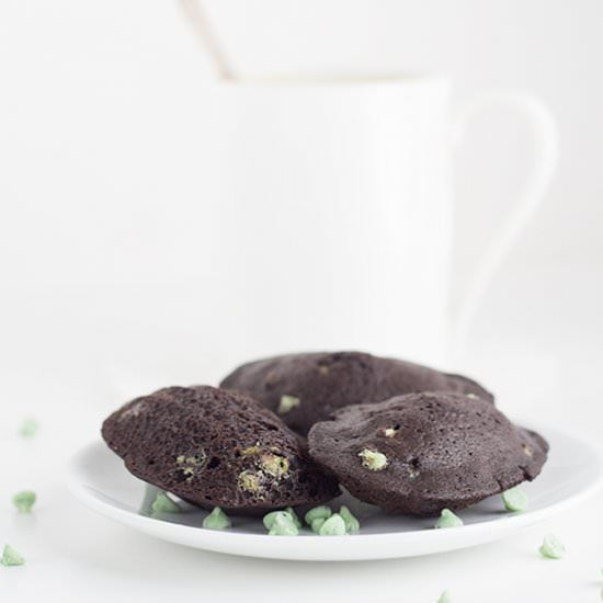 Chocolate Mint Chip Madeleines