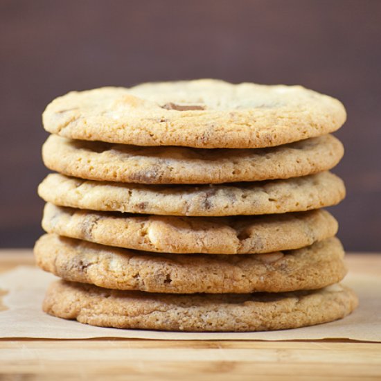 Toffee & Almond Choc Chip Cookies