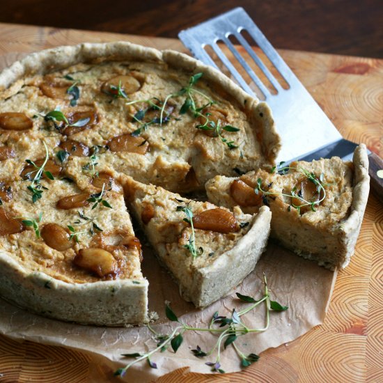 Caramelized Garlic Quiche