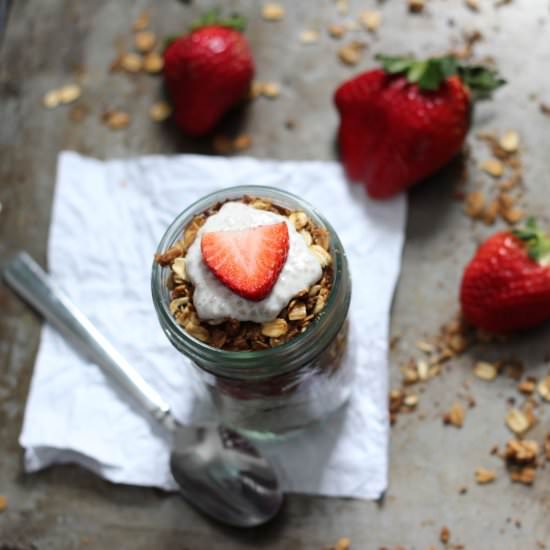 Chia Yogurt and Granola Parfait