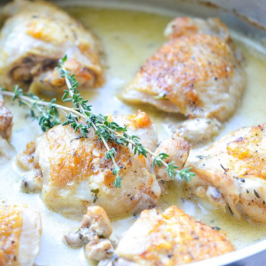 Mustard and Thyme Chicken Skillet