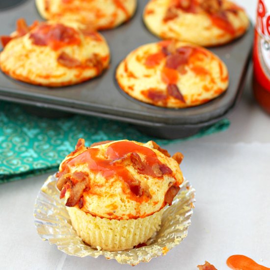 Hot Sauce & Bacon Cornbread Muffins