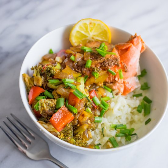 Paleo Salmon Taco Bowls