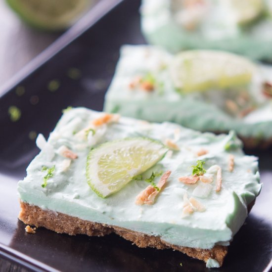 Skinny Lime Cheesecake Bars