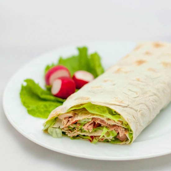 Tortilla with Tuna and Greens