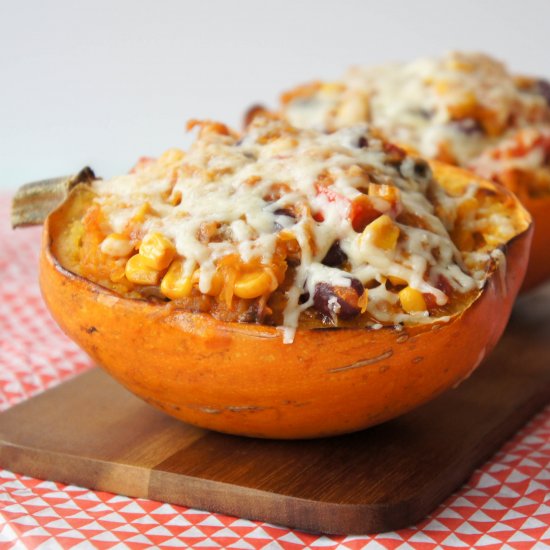 Southwestern-Stuffed Spag. Squash