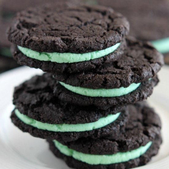 Homemade Mint Oreos