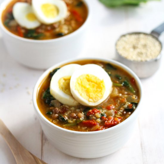 Lentil Quinoa Broth Bowls