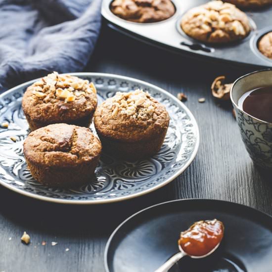 Vegan gluten-free banana muffins