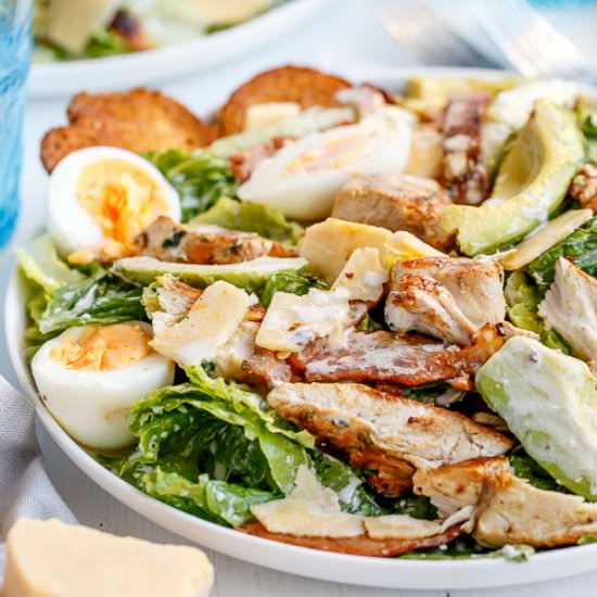 Chicken and Avocado Caesar Salad!