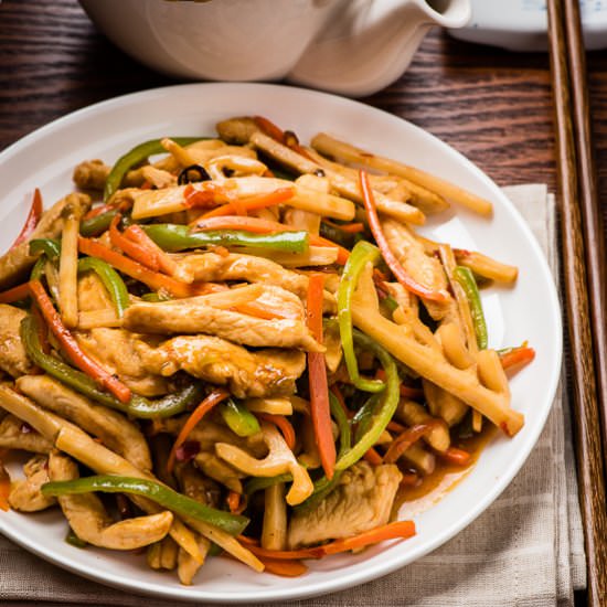 Sichuan Shredded Chicken Stir-Fry