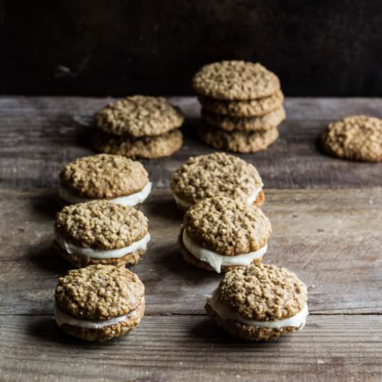 Maple Oatmeal Sandwich Cookies