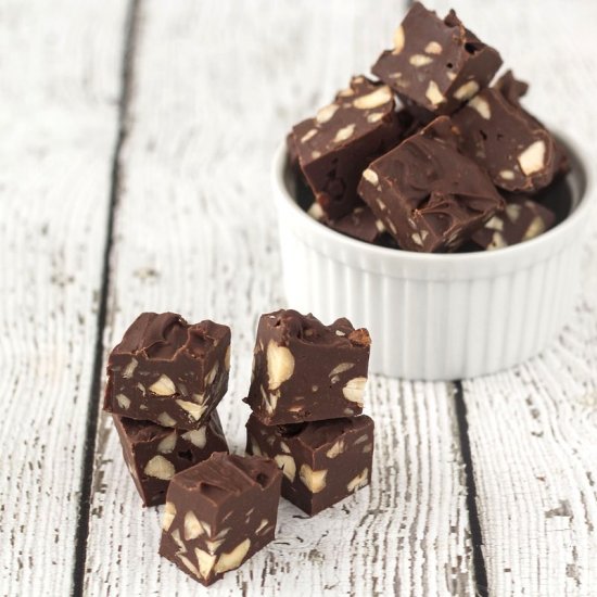 Microwave Chocolate Fudge with Nuts