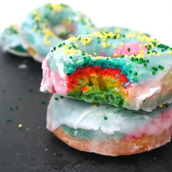 Baked Rainbow Donuts