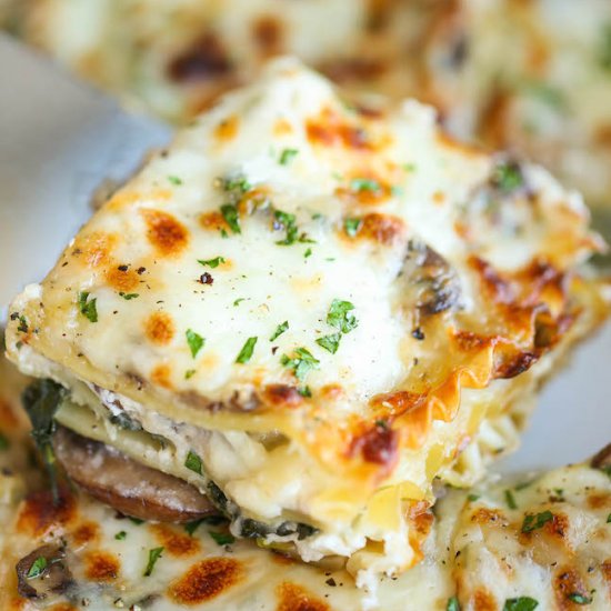 Spinach and Mushroom Lasagna