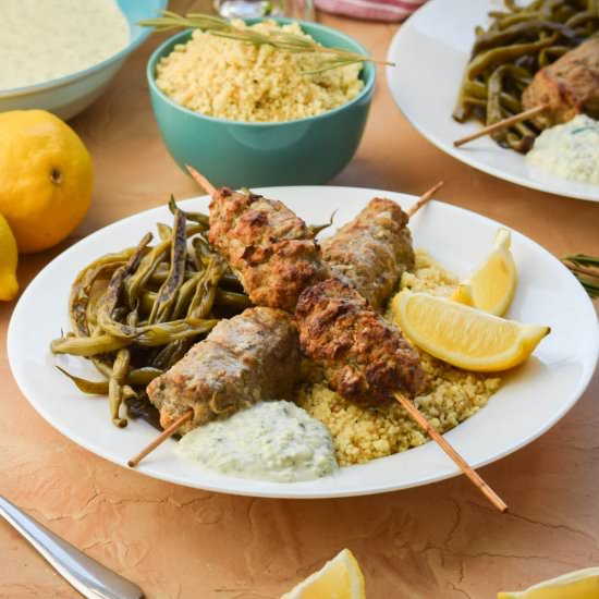 Greek Meatball and Couscous Plates