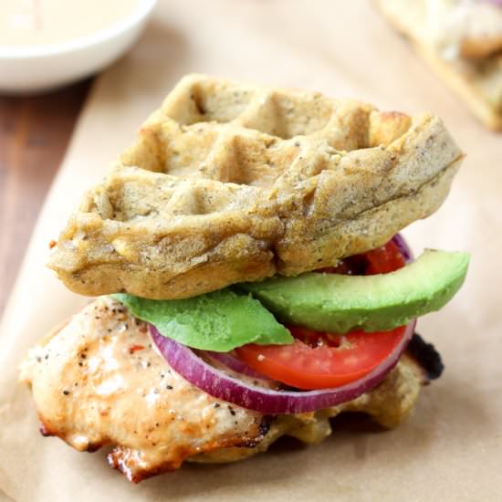 Chipotle Chicken Waffle Sliders