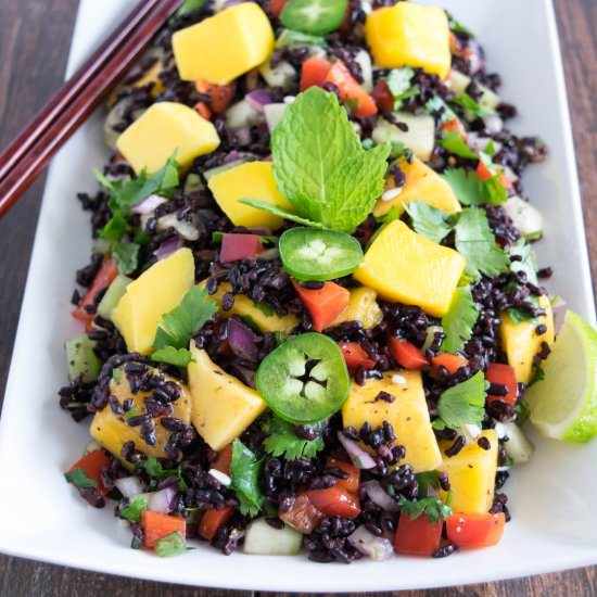 Black Rice Mango Salad